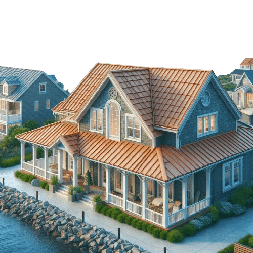 Coastal Needs:
Coastal homes benefit from materials like metal roofing and clay tiles, which offer excellent resistance to salt and wind damage. Regular inspections and protective coatings are crucial to maintaining their integrity.