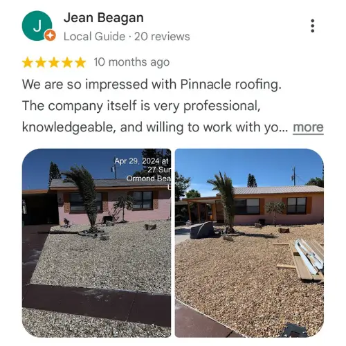 We are so impressed with Pinnacle roofing. The company itself is very professional, knowledgeable, and willing to work with you.