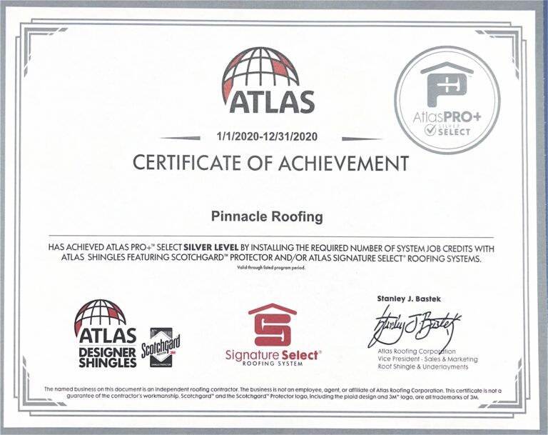 atlas certificate of achievement