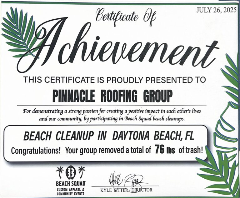 Beach Clean Up Certificate