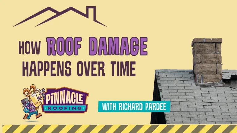 Close-up of a Central Florida home’s roof showing cracked and curling asphalt shingles, a common sign of sun and heat damage that reduces roof lifespan.