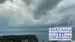 Stormy skies over Florida coastline