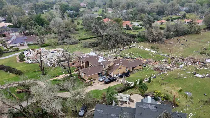 Lake Mary tornado damage March 2025 Seminole County Florida storm roof damage